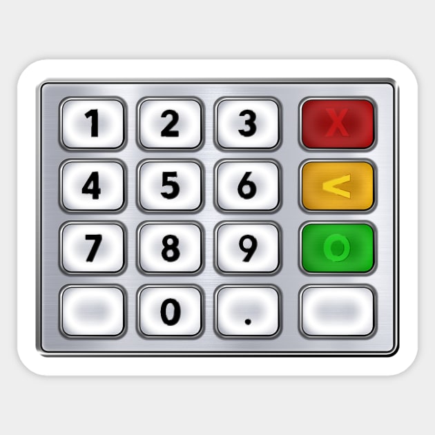 Number Keypad Sticker by NeilGlover